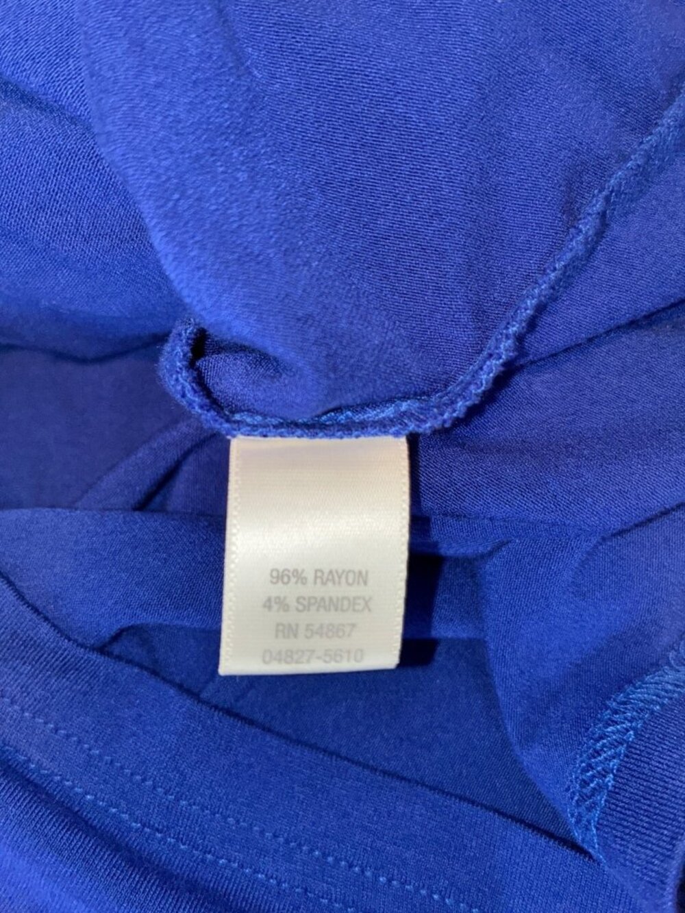 Christopher & Banks Womens XL Royal Blue Cowl Neck Long Sleeve Top Blouse Rayon - Picture 7 of 8